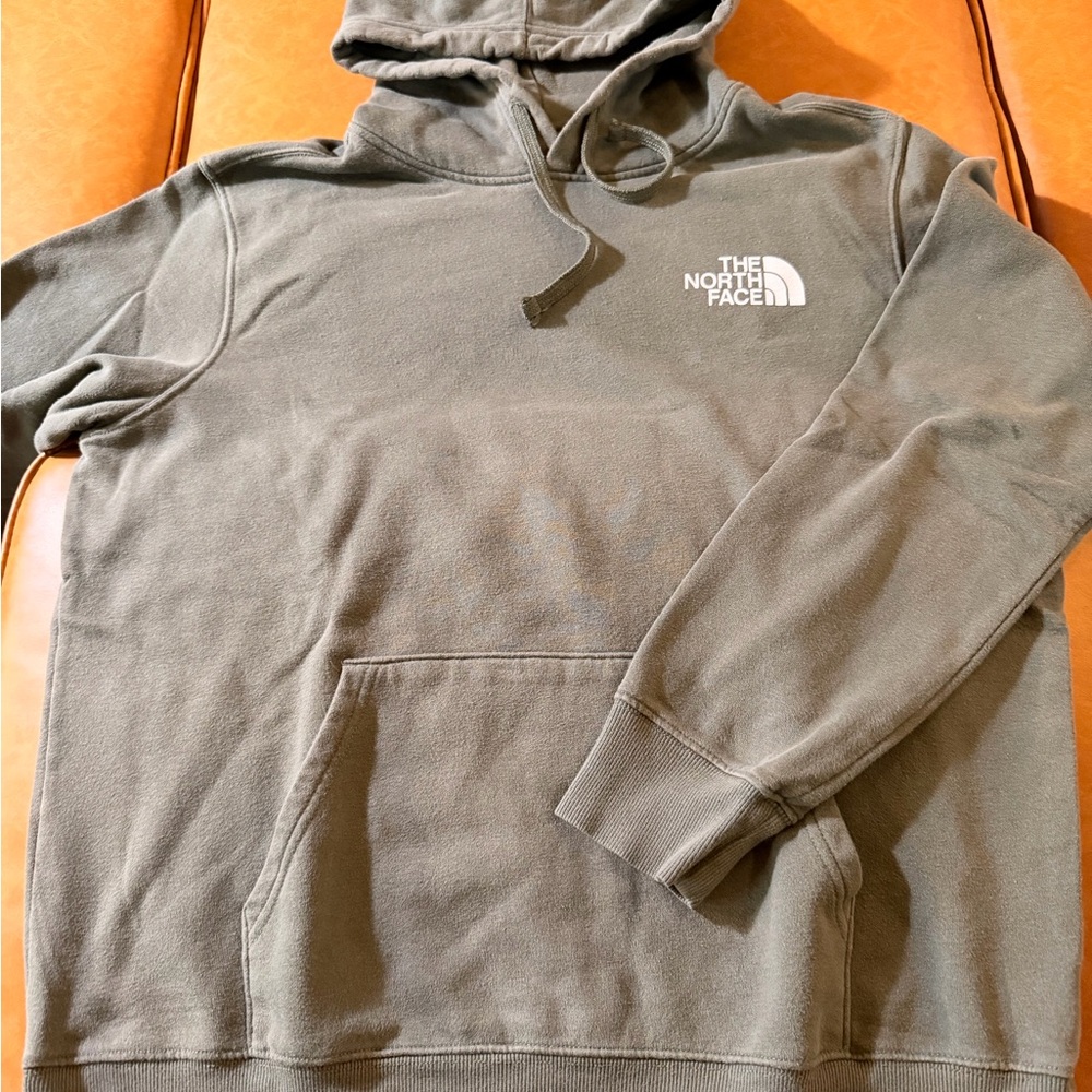 The North Face Men's Olive Pullover Hoodie with Chest Logo
